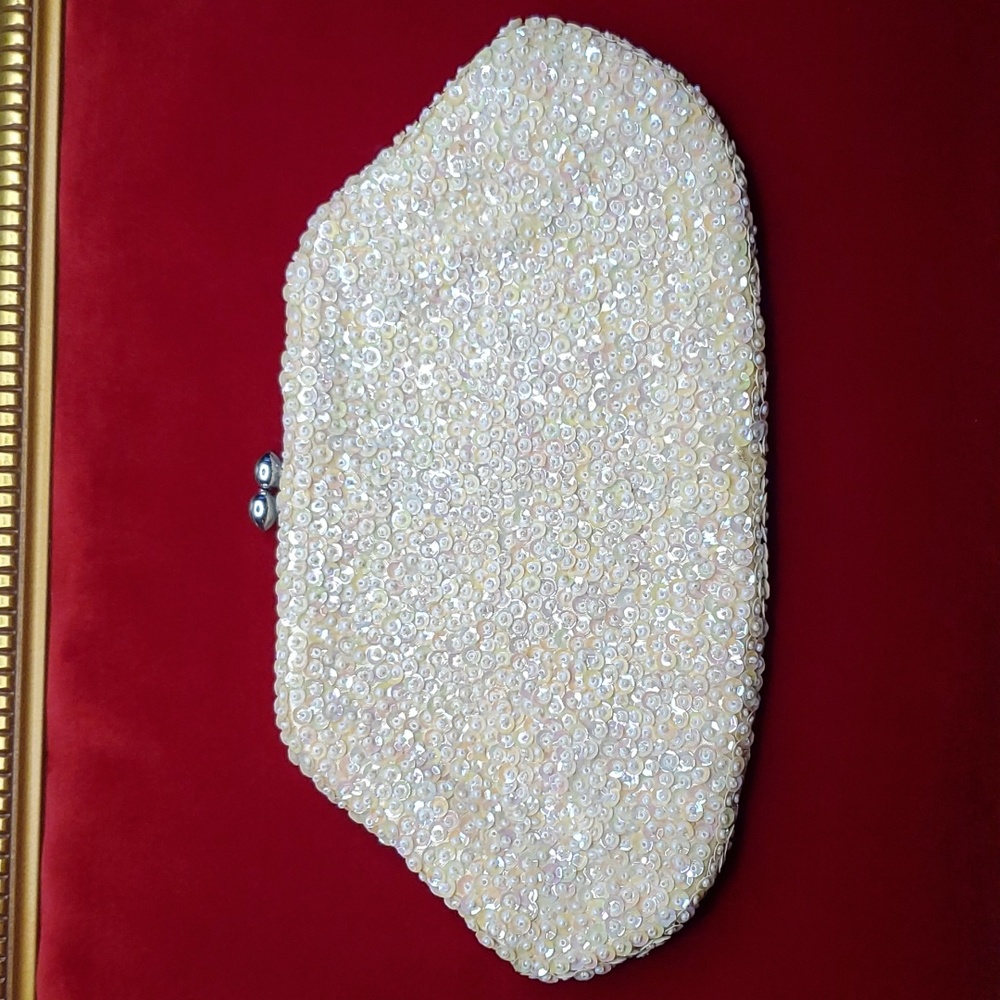 Vintage - La Regale - White - Clutch - Cocktail - Evening - Bag - Hand Purse